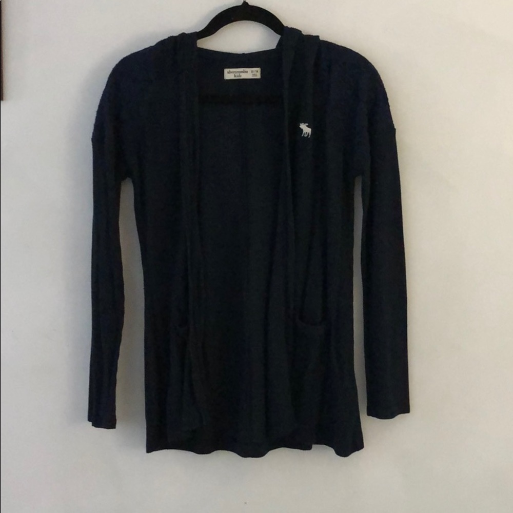 AEO Hooded Navy Cardigan